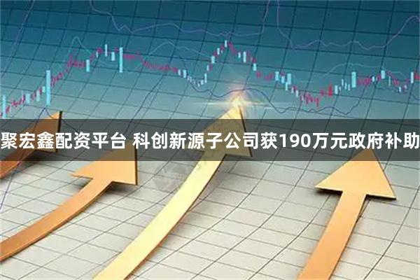 聚宏鑫配资平台 科创新源子公司获190万元政府补助