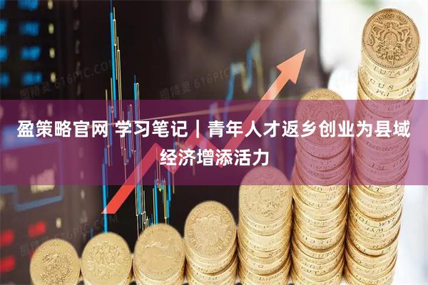 盈策略官网 学习笔记｜青年人才返乡创业为县域经济增添活力